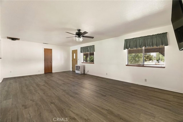 8140 Sherwood Blvd, Los Molinos, CA 96055 - unfurnished room with ceiling fan and dark wood-type flooring