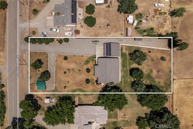 8140 Sherwood Blvd, Los Molinos, CA 96055 - aerial view of sparsely populated area featuring property boundaries highlighted