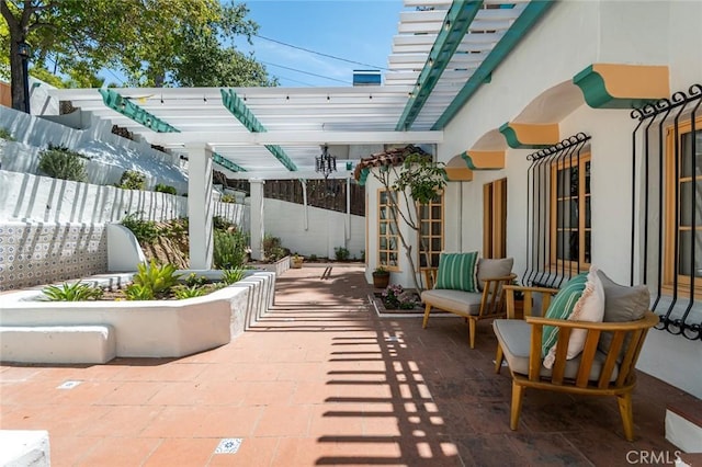 611 E Mountain St, Glendale, CA 91207 - view of patio featuring a pergola