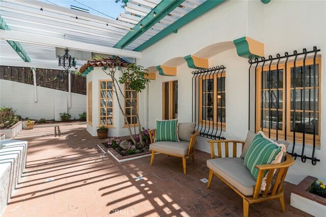 611 E Mountain St, Glendale, CA 91207 - view of patio / terrace featuring a pergola