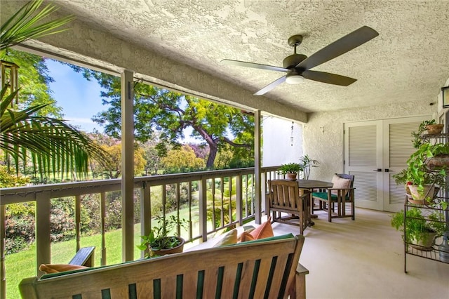 31214 W Nine Dr, Laguna Niguel, CA 92677 - sunroom / solarium with ceiling fan and outdoor dining space