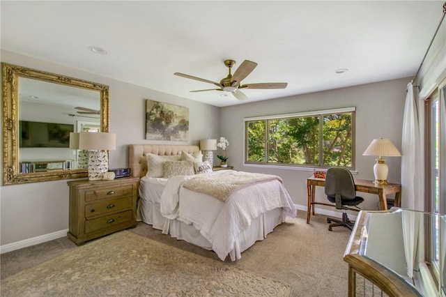 31214 W Nine Dr, Laguna Niguel, CA 92677 - bedroom featuring light colored carpet, a desk, and a ceiling fan