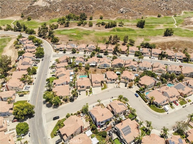 15280 Dunes Way, Moreno Valley, CA 92555 - aerial view of property and surrounding area featuring nearby suburban area and a local golf course