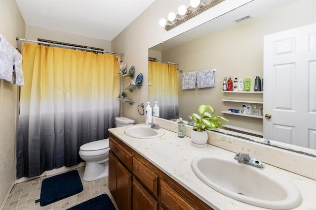 3329 Mandy Ln, Spring Valley, CA 91977 - bathroom featuring double vanity and a shower with shower curtain