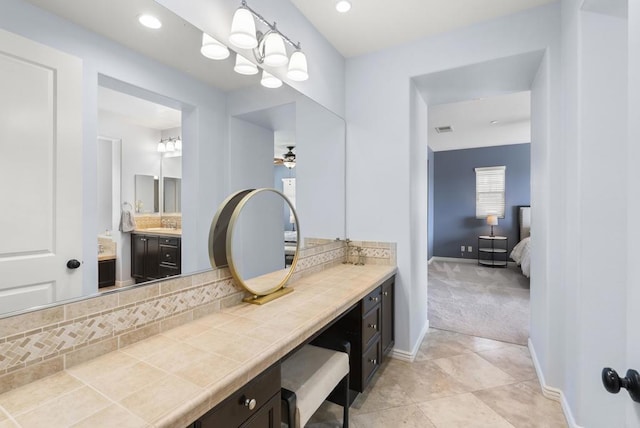 11550 Carowind Ln, Scripps Miramar, CA 92131 - ensuite bathroom with vanity, recessed lighting, and a chandelier