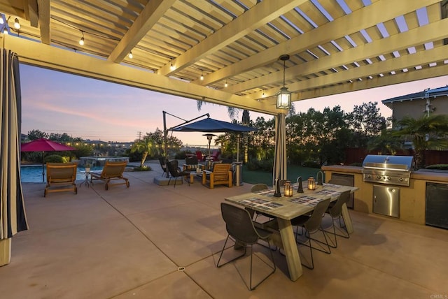 11550 Carowind Ln, Scripps Miramar, CA 92131 - view of patio / terrace with outdoor dining space, area for grilling, and a pergola