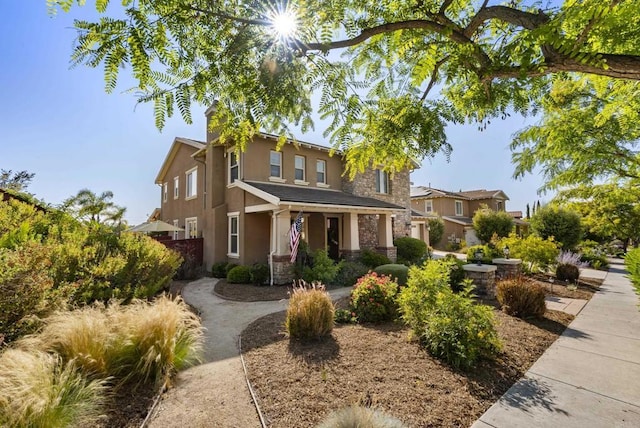 11550 Carowind Ln, Scripps Miramar, CA 92131 - view of front facade featuring stone siding and stucco siding