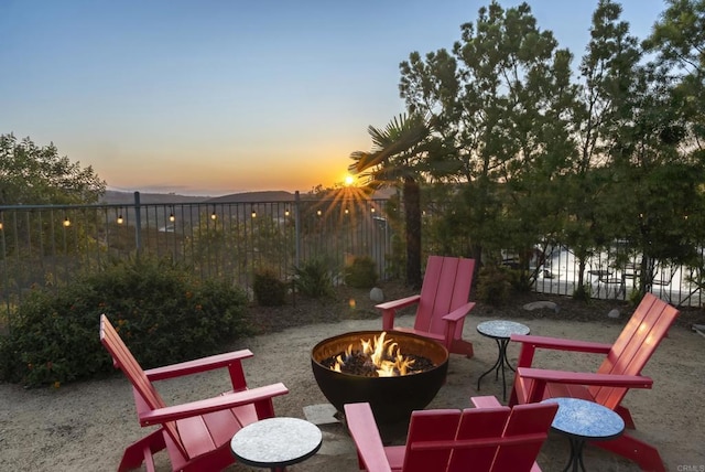 11550 Carowind Ln, Scripps Miramar, CA 92131 - view of patio / terrace with an outdoor fire pit
