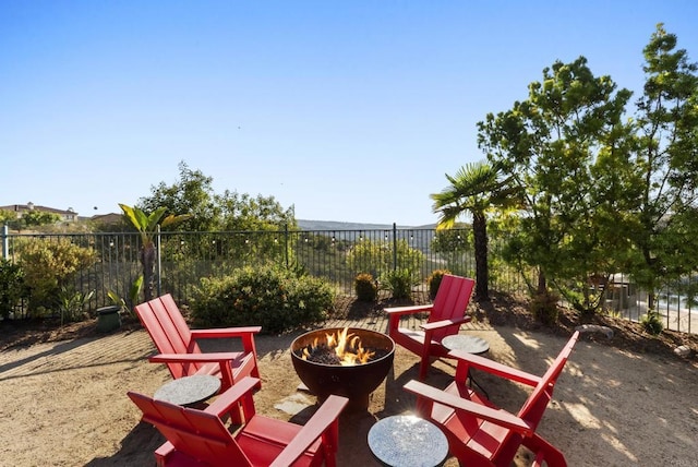 11550 Carowind Ln, Scripps Miramar, CA 92131 - view of patio featuring an outdoor fire pit