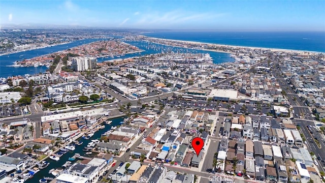 300 34th St, Newport Beach, CA 92663 - aerial view of property's location with a large body of water and nearby urban area