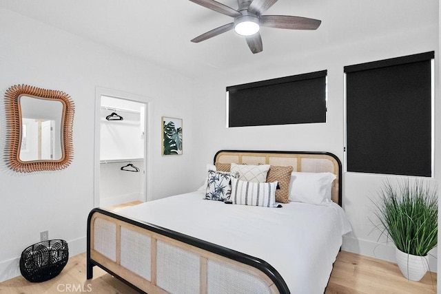 516 S The Strand # A, Oceanside, CA 92054 - bedroom with wood finished floors and a ceiling fan