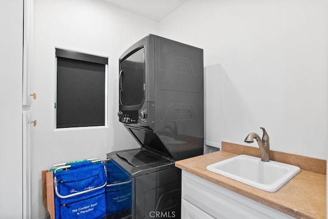516 S The Strand # A, Oceanside, CA 92054 - washroom featuring stacked washer / dryer