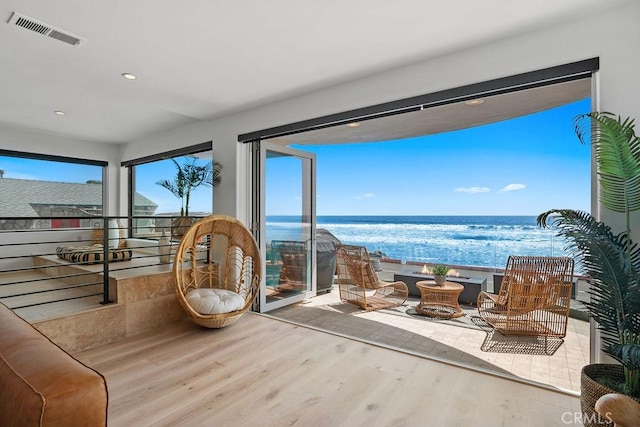 516 S The Strand # A, Oceanside, CA 92054 - interior space featuring a water view
