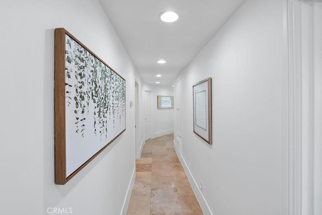 516 S The Strand # A, Oceanside, CA 92054 - hallway featuring stone finish flooring and recessed lighting