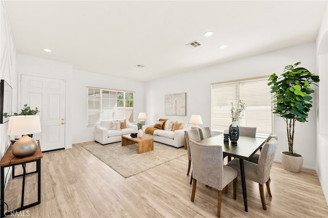 40065 Temple Ct, Murrieta, CA 92563 - dining room featuring light wood-style floors and recessed lighting