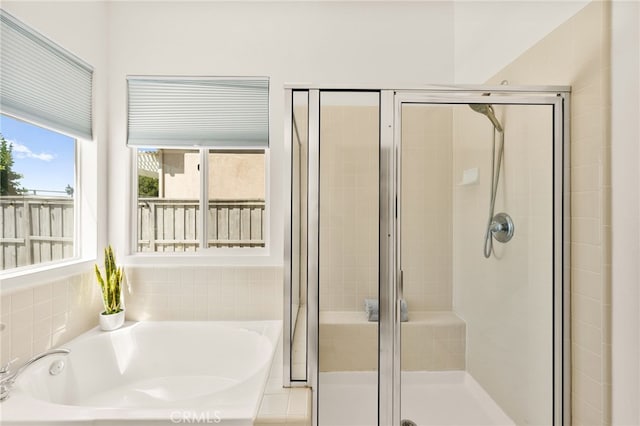 40065 Temple Ct, Murrieta, CA 92563 - bathroom featuring a garden tub and a shower stall