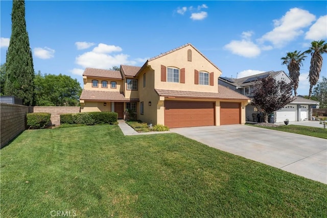 39513 Daylily Pl, Palmdale, CA 93551 - traditional-style home featuring stucco siding, concrete driveway, and a garage