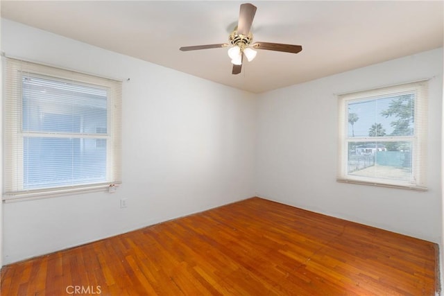 7086 Fairfax Dr, San Bernardino, CA 92404 - empty room featuring wood finished floors and a ceiling fan