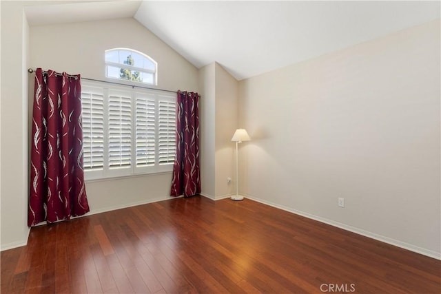 6879 Mission Grove Pkwy N, Riverside, CA 92506 - unfurnished room with hardwood / wood-style flooring and lofted ceiling