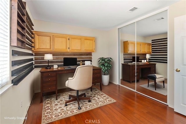 6879 Mission Grove Pkwy N, Riverside, CA 92506 - office area with dark wood-style flooring