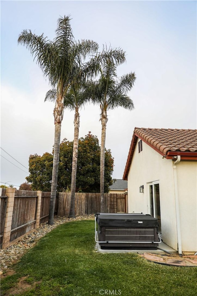 1639 La Selva Ave, Grover Beach, CA 93433 - fenced backyard featuring a hot tub