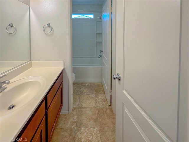 1652 Hickory Nut Pl, Chula Vista, CA 91915 - full bathroom with vanity, stone finish floors, and tub / shower combination