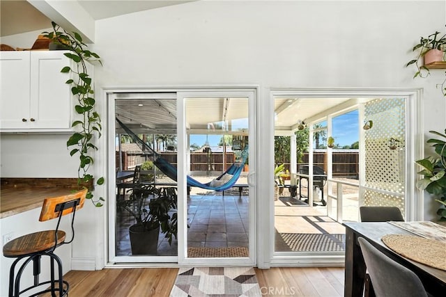 951 W Olive St, Corona, CA 92882 - doorway to outside with light wood finished floors