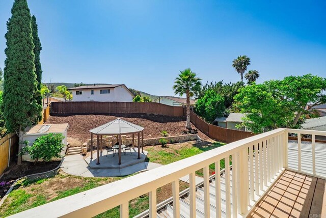 15020 Penasquitos Dr, Rancho Penasquitos, CA 92129 - deck with a gazebo and a fenced backyard