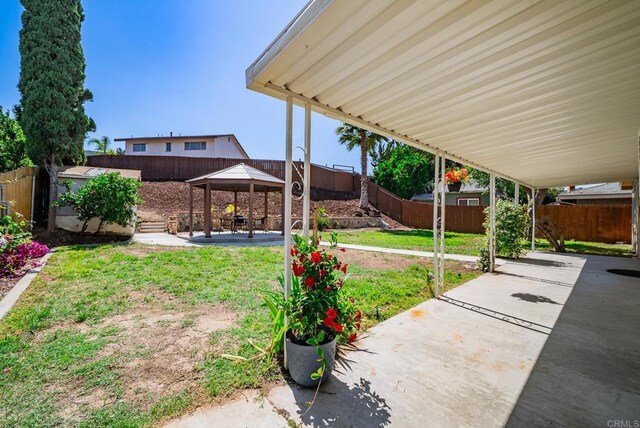 15020 Penasquitos Dr, Rancho Penasquitos, CA 92129 - fenced backyard with a gazebo and a patio area