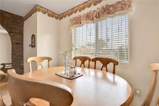 1582 Hardt St, San Bernardino, CA 92408 - tiled dining area with arched walkways