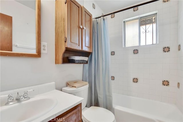 1582 Hardt St, San Bernardino, CA 92408 - bathroom featuring vanity and shower / bathtub combination with curtain