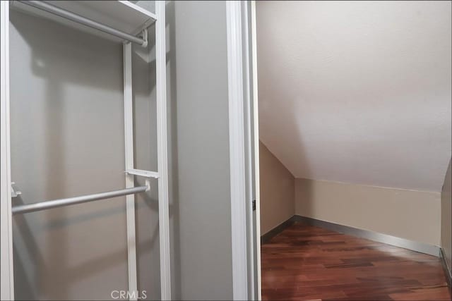 25225 Avenida Tranquila, Lake Forest, CA 92630 - spacious closet with dark wood-type flooring and vaulted ceiling