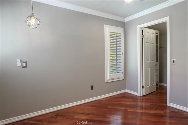 25225 Avenida Tranquila, Lake Forest, CA 92630 - empty room featuring crown molding and wood finished floors