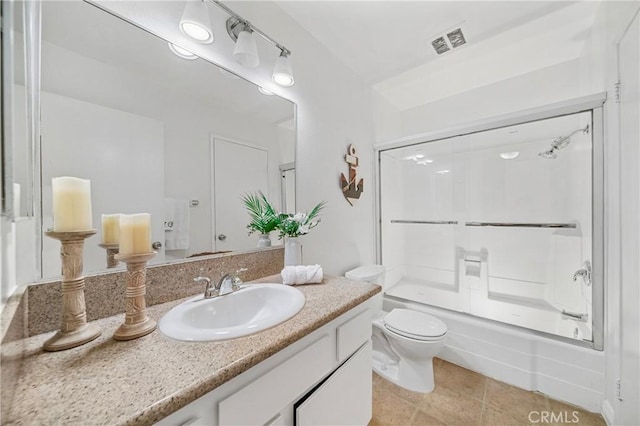 23640 Monument Canyon Dr Unit C, Diamond Bar, CA 91765 - full bath with vanity, bath / shower combo with glass door, and tile patterned floors