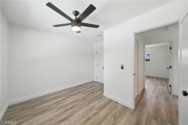 5243 Tara Pl, San Diego, CA 92117 - spare room featuring light wood-style flooring and a ceiling fan