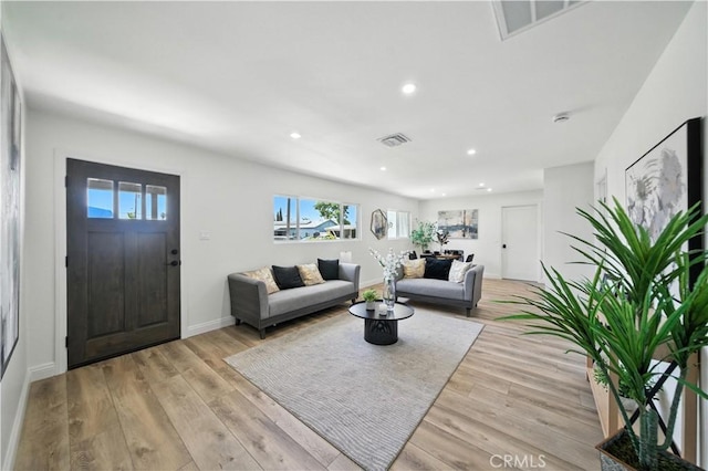 5243 Tara Pl, San Diego, CA 92117 - living room featuring light wood-style floors, plenty of natural light, and recessed lighting