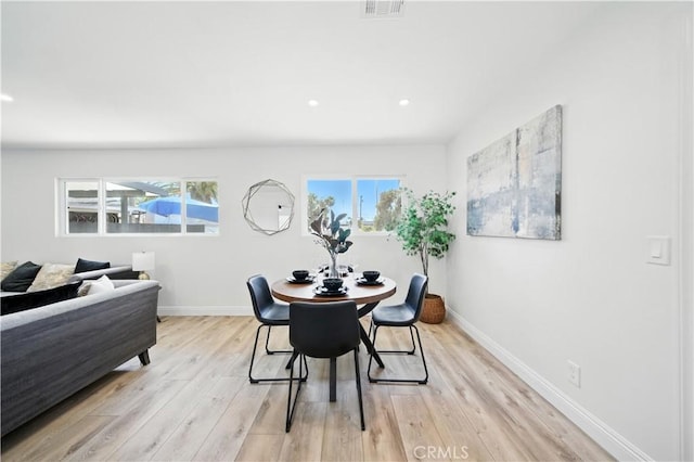 5243 Tara Pl, San Diego, CA 92117 - dining area featuring healthy amount of natural light, light wood-style flooring, and recessed lighting