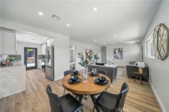 5243 Tara Pl, San Diego, CA 92117 - dining area featuring light wood finished floors and recessed lighting