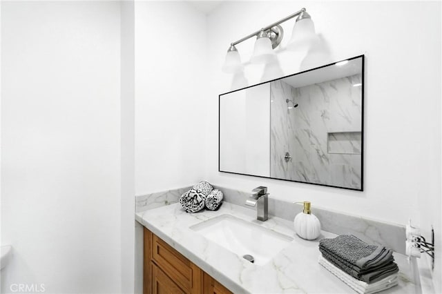 1170 Turquoise St, Hemet, CA 92543 - full bath featuring vanity and a marble finish shower