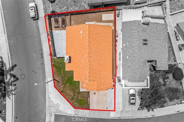 25671 Roylene Dr, Menifee, CA 92586 - view from above of property with property boundaries highlighted