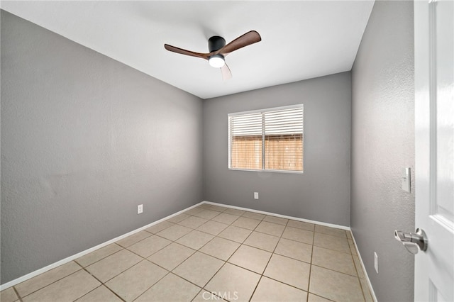 25671 Roylene Dr, Menifee, CA 92586 - empty room with a ceiling fan and light tile patterned floors