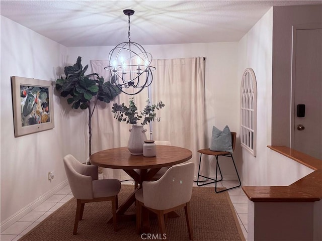 1405 S Bodega Way Unit 1, Diamond Bar, CA 91765 - dining area featuring light tile patterned floors and a chandelier