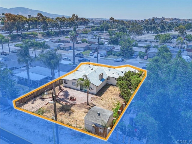 1327 Walbollen St, Spring Valley, CA 91977 - view from above of property with property boundaries highlighted