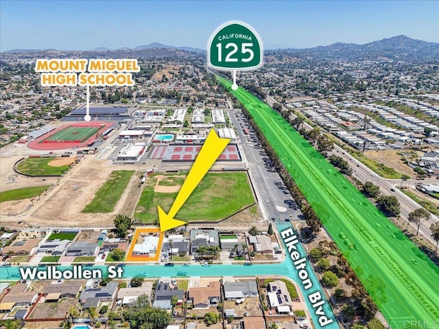 1327 Walbollen St, Spring Valley, CA 91977 - drone / aerial view of a mountainous background