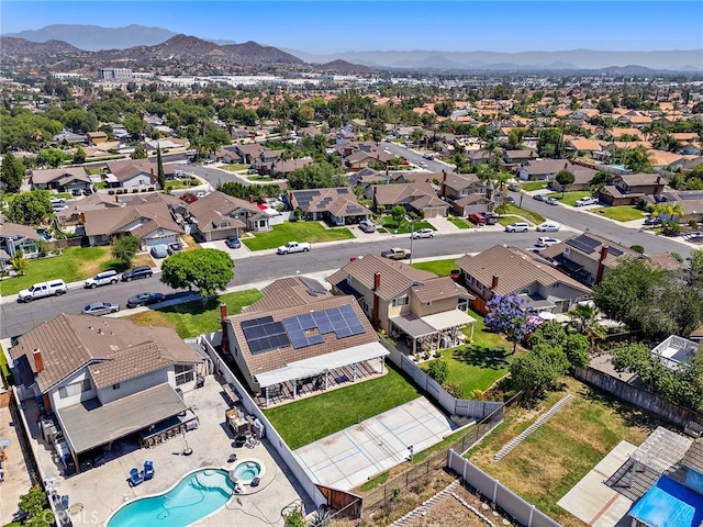 13220 February Dr, Corona, CA 92879 - aerial view of residential area featuring mountains and a pool