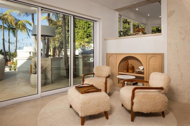 1904 Via Casa Alta, La Jolla, CA 92037 - living area featuring recessed lighting and tile patterned floors