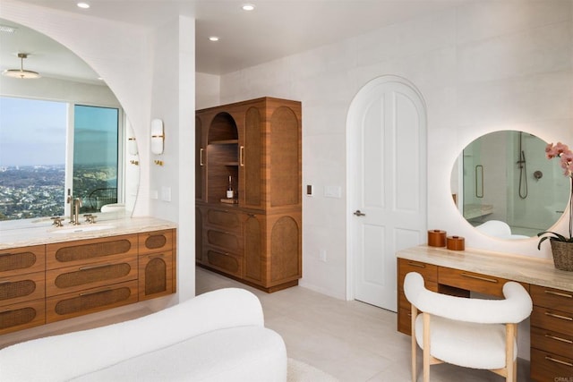 1904 Via Casa Alta, La Jolla, CA 92037 - full bathroom featuring vanity and recessed lighting