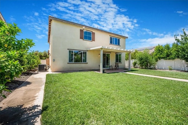 1920 Clementine St, Redlands, CA 92374 - rear view of house featuring stucco siding, a fenced backyard, and a patio area