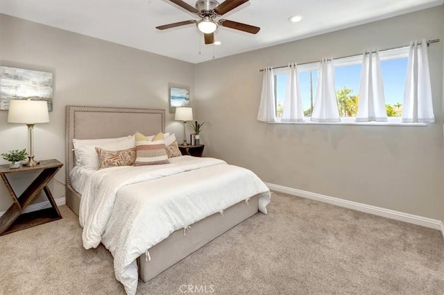 6782 Tahitian Cir, Yorba Linda, CA 92886 - carpeted bedroom with a ceiling fan and recessed lighting