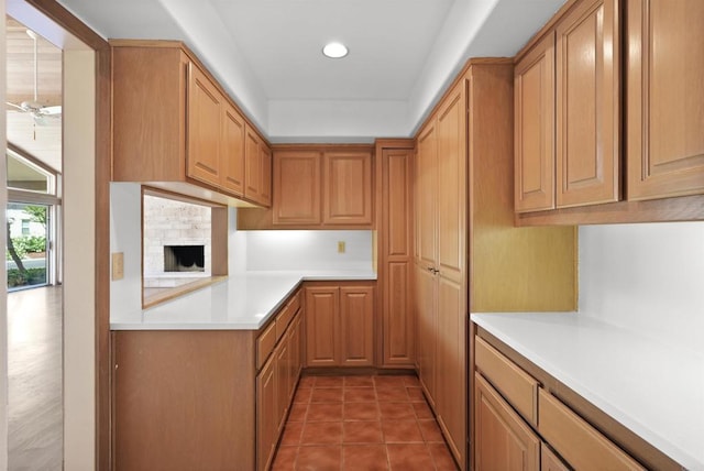 32204 Wiskon Way, Pauma Valley, CA 92061 - kitchen featuring light countertops, recessed lighting, tile patterned flooring, and a ceiling fan